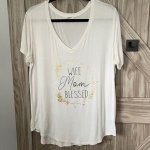 White V-neck blouse light material from H&M
